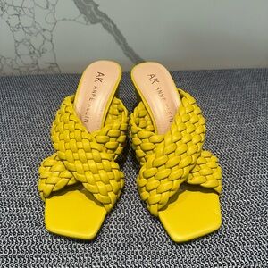 Anne Klein Women's Yellow Braided Sandals